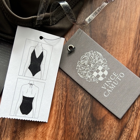 Vince Camuto Surf Shades V Neck Halter One Piece - Picture 15 of 16